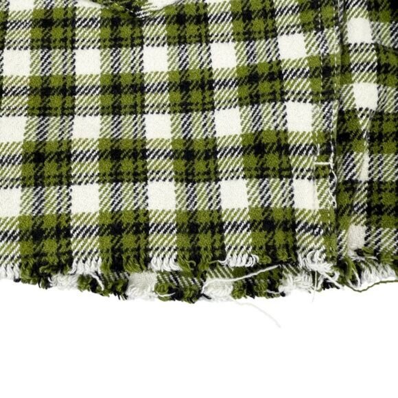 BDG Carissa Flannel Cropped Shirt Jacket Green Multi - Picture 3 of 8